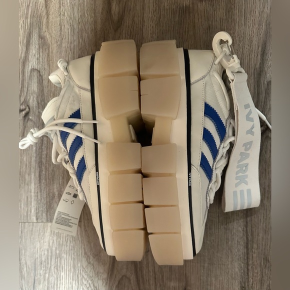 Adidas BEYONCÉ Ivy Park Rodeo Super Sleek White Royal Blue Sneakers SIZE 8 NWB - Picture 15 of 16